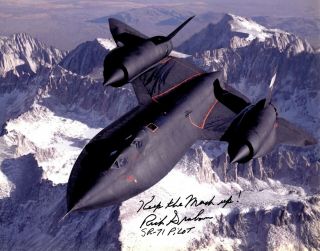 Sr - 71 Flight Photograph Signed By Air Force Sr Pilot Rich Graham