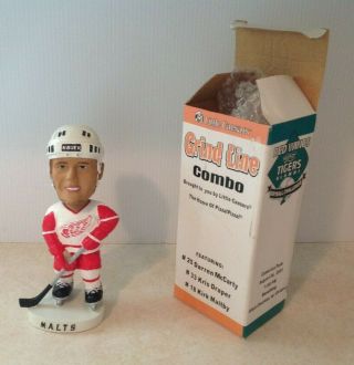 2001 Detroit Red Wings Vs Tigers Bobblehead Little Caesars Pizza Maltby Ilitch