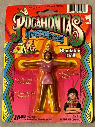 Pocahontas " The Indian Princess " Bendable Doll / Soft And Flexible Ja - Ru 1994