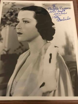 Actress Kitty Carlisle Autographed 8x10 Pic With