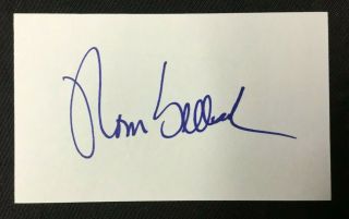 Tom Selleck Actor Magnum Pi Signed Index Card Authentic Autograph Auto Blue