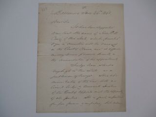 William Whyte Antique American Autograph Signed Letter Governor Maryland 1868