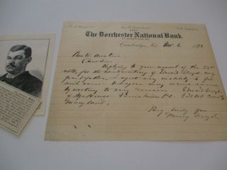 Henry Lloyd Antique American Autograph Signed Letter Governor Maryland 1893