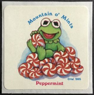 Vintage Scratch & Sniff Stickers - Muppet Babies - Peppermint 2 - Dated 1985