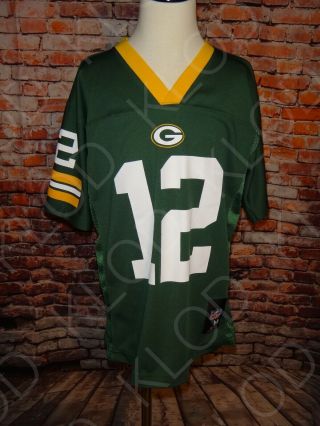 Nfl Green Bay Packers 12 Aaron Rodgers Youth Jersey Size Medium 10 - 12