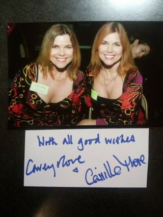 Camilla & Carey More Hand Signed Autograph Cut With 4x6 Photo - Friday The 13th