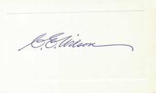 Charles Edward Wilson - (ceo Of General Electric) - Signed Card From 1968