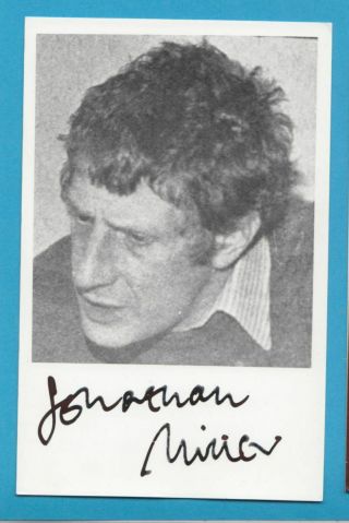 Jonathan Miller In Person Signed Glossy Photo 9 X 14 Cm Autograph