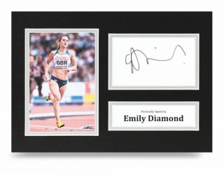 Emily Diamond Signed A4 Photo Display Olympics Autograph Memorabilia,