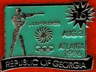 1996 Atlanta Republic Of Georgia Olympic Shooting Team Day 16 Noc Sports Pin