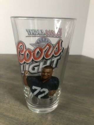 Chicago Bears Bowl Xx Coors Light William Refrigerator Perry Glass (612)