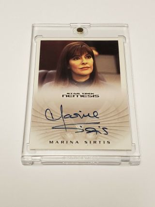 Marina Sirtis Deanna Troi Star Trek Rittenhouse Autograph Signed Trading Card