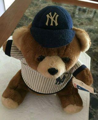 York Yankees Plush Teddy Bear In Team Uniform By Steven Smith 9 Inches Tall