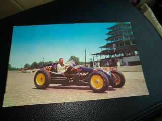 Lee Wallard 1952 Indianapolis Motor Speedway Postcard Vintage Racing Indy 500