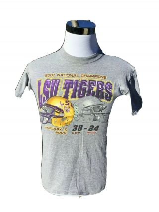 Lsu Tigers Football 2007 National Champions Orleans Superdome Size S T - Shirt