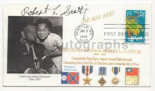 Robert Lee Scott Jr.  - Wwii China,  " Flying Tigers " - Signed First Day Cover