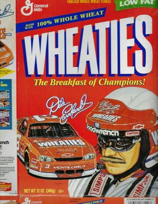 Dale Earnhardt Sr.  1997 Wheaties Cereal Collectible Box Sam Bass Designed