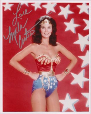 Lynda Carter As Wonder Woman Autographed 8x10 Color Photo Reprint (ships)