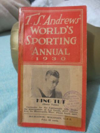 1930 Andrews Boxing Record Book - 320 Pages - 90 Years Old