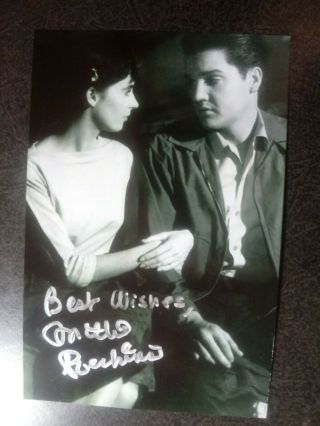 Millie Perkins Authentic Hand Signed Autograph 4x6 Photo Kissing Elvis Presley