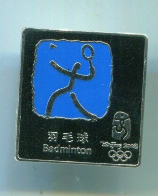 2008 Beijing Olympics Games Pin - Pictogram Badminton