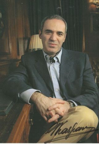 Garry Kasparov,  Autograph On Photo