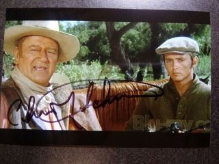 Christopher Mitchum Authentic Hand Signed Autograph 4x6 Photo With John Wayne
