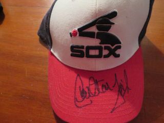 Signed Autographed Chicago White Sox Game Style Hat - Carlton Fisk Hof