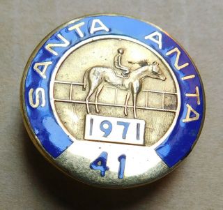 1971 Santa Anita Turf Club Member Pin