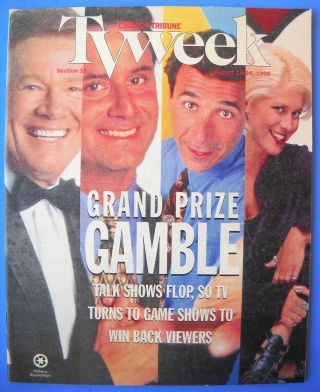 Game Shows Chicago Tribune Tv Week Guide Aug 18 1996 Wink Martindale Mike Rowe