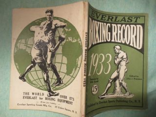 1933 Everlast Boxing Record Book - 192 Pages -
