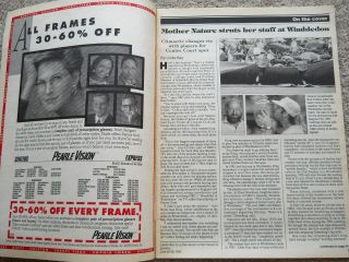 WIMBLEDON TENNIS Chicago Tribune TV Week guide Jun 20 1993 - Combined US 2