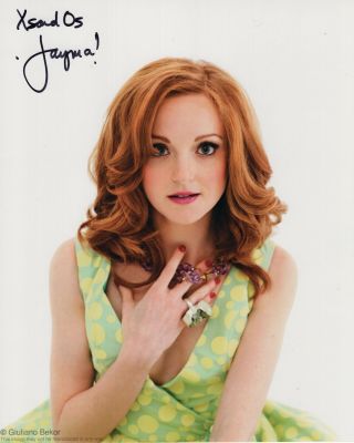 Jayma Mays Hand Signed 8x10 Photo,  Lovely Actress Emma From Glee