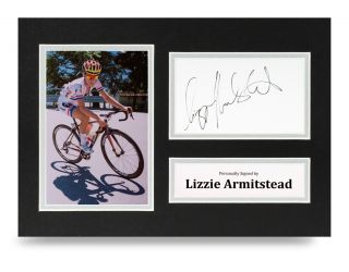 Lizzie Armitstead Signed A4 Photo Display Cycling Autograph Memorabilia