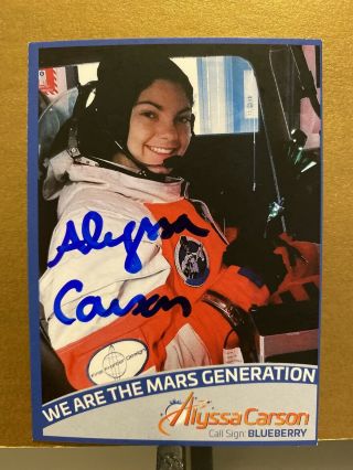 Alyssa Blueberry Carson Signed Autograph Trading Card Nasa Space Mars Astronaut
