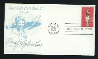 Nancy Hopkins Signed Cover Early Aviator,  President Women Air & Space Museum