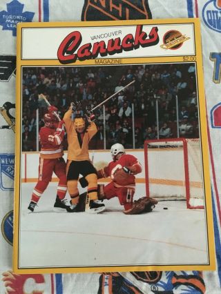 Dec.  23,  1984 Vancouver Canucks Vs.  Calgary Flames Nhl Program - Stan Smyl Cover