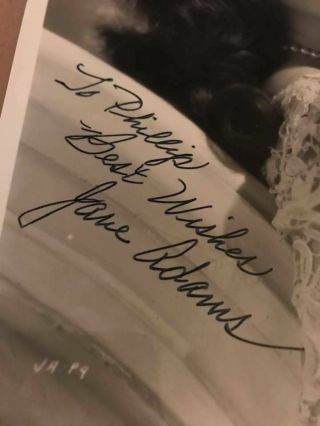 ACTRESS JANE ADAMS AUTOGRAPH with 2