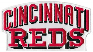 1999 - 2006 Era Cincinnati Reds Mlb Baseball 8.  75 " Stylized Text Team Logo Patch