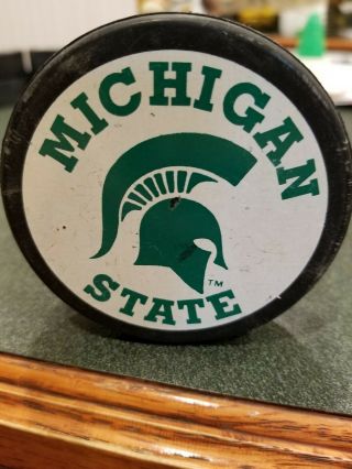 Vintage Michigan State College Hockey Puck