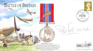 Bb24 Raf Signed Cover Battle Of Britain Raf Cover Signed Ace Bamberger