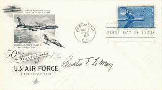 Curtis Lemay - Signed First Day Cover By The American Air Force General - 1957