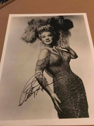 Actress Et Al,  Betty Hutton Pic Autographed With