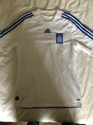 Greece Adidas Soccer Jersey 2007 - 08 Home Size Small S