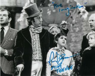 Paris Themmen Autographed 8x10 Photograph Willy Wonka " Mike Tv " Pose 3
