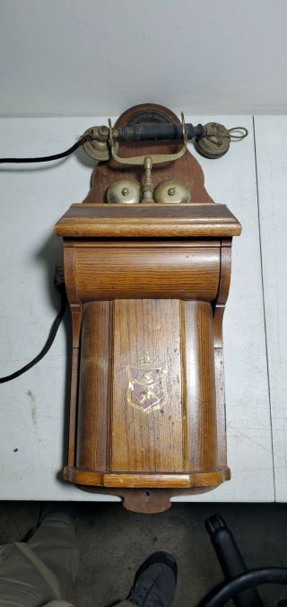 Rare Antique Wall Phone Elektrisk Bureau