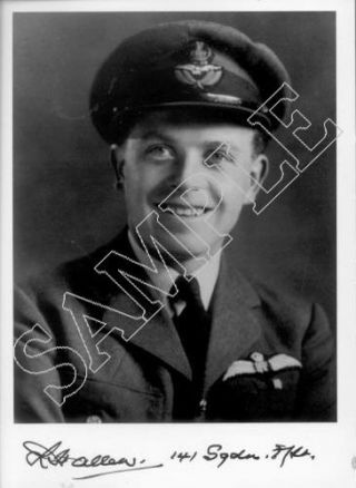 Sttf29 Wwii Ww2 Bob Raf Defiant Battle Of Britain Crew Allen Signed Photo