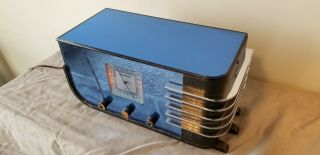 Vintage Sparton Model 557 Blue Mirror Radio1936 Rare Turns On