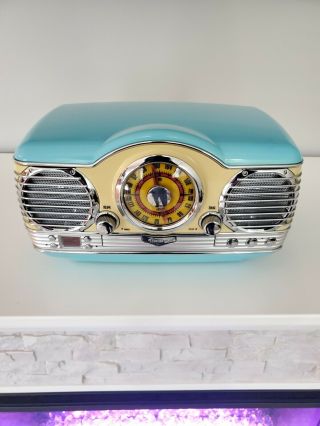 Vintage Memorex Mtt3200 Turquoise Am/fm Stereo Radio Cd Player 1950 