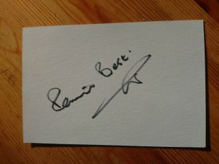 Pete Best The Beatles Drummer Hand Signed White Card
